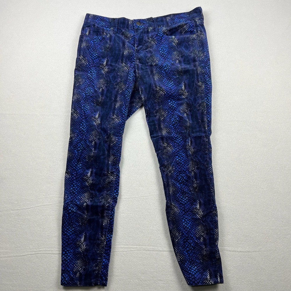 Gap 1969 Women's Size 31 Blue Snakeskin Corduroy Legging Jean Pants Fairy Dragon